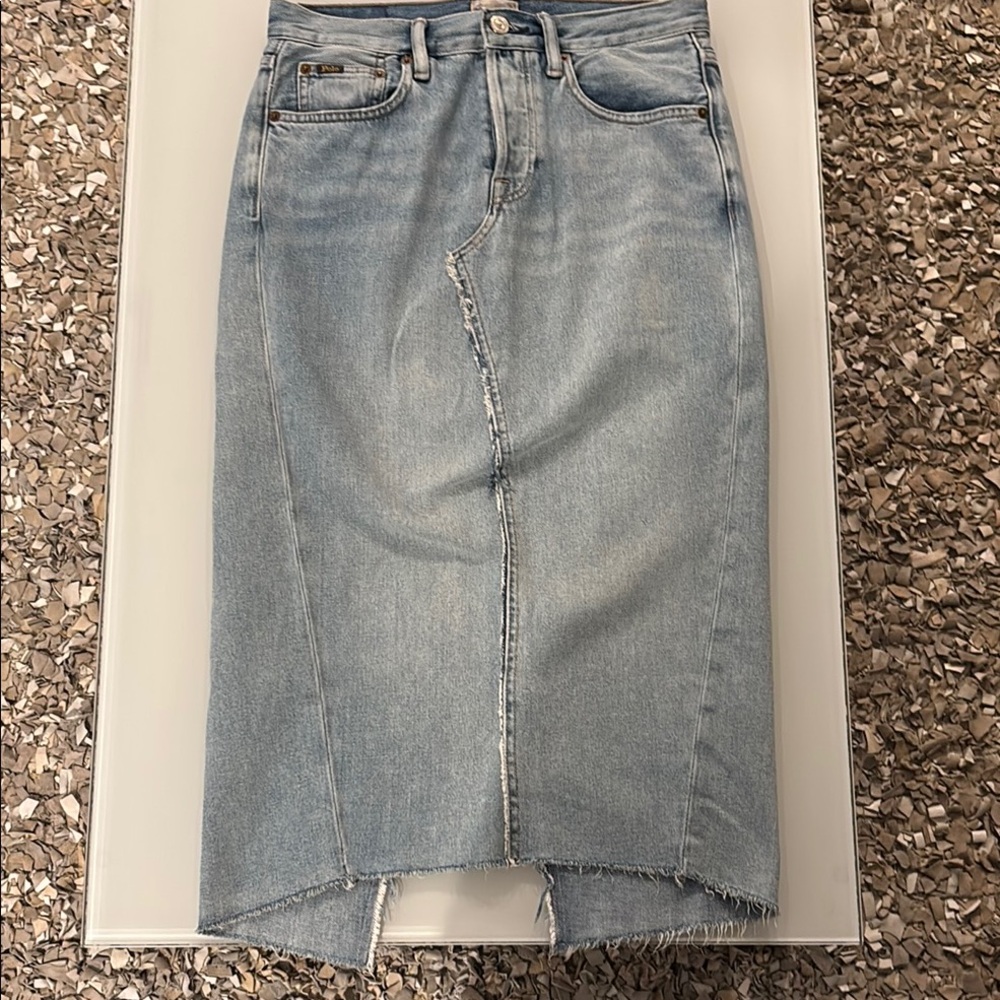 Ralph Lauren Denim Jean Midi Skirt